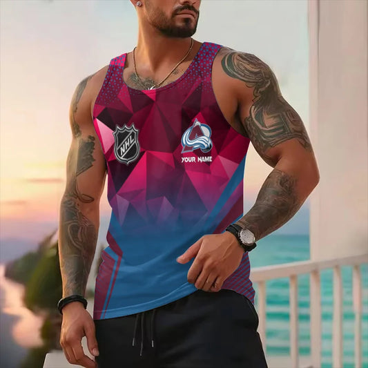 LIMITED EDITION - NEW CUSTOMIZED NHL05 CL AVALANCHE UNISEX TANK TOP