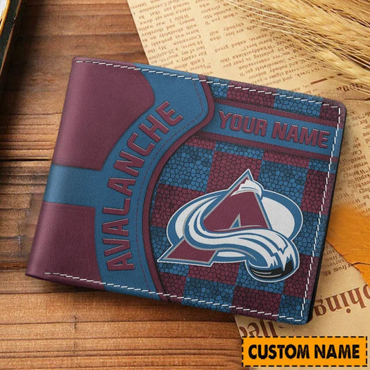 [SUPER SALE ] NEW CUSTOMIZED NHL05 CAL COLORADO AVALANCHE LEATHER WALLET