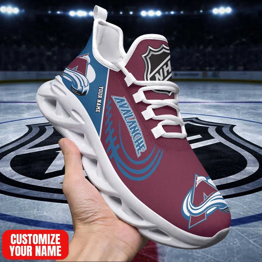 LIMITED EDITION - NEW CUSTOMIZED NHL05 CAL CL AVALANCHE PREMIUM CLUNKY SNEAKERS