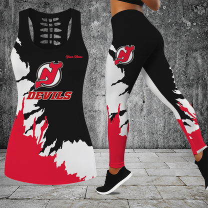[SUPER SALE] NEW CUSTOMIZED NHL06 NJD NEW JERSEY DEVILS MEN'S DRAWSTRING CARGO SHORTS