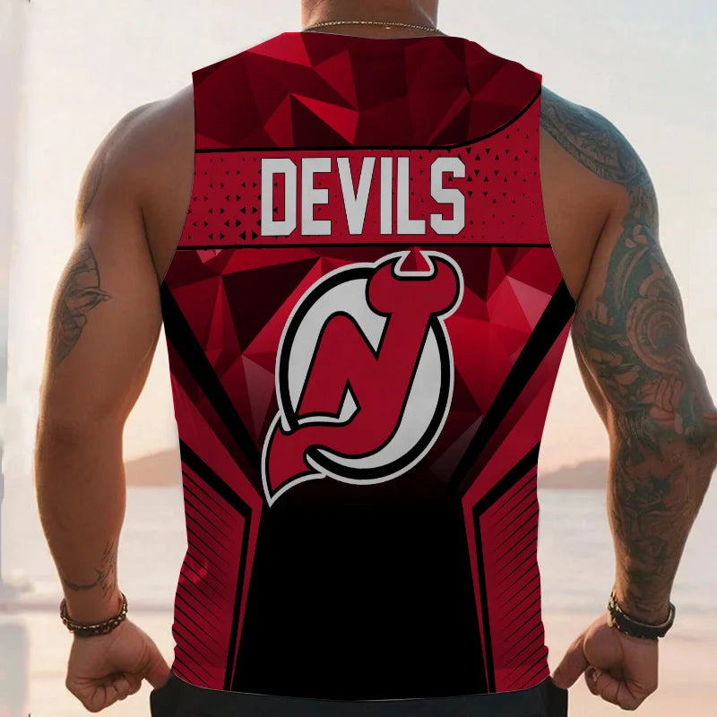 LIMITED EDITION - NEW CUSTOMIZED NHL06 NJ DEVILS UNISEX TANK TOP