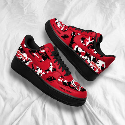 [SUPER SALE] NEW CUSTOMIZED NHL06 NJD NEW JERSEY DEVILS AF1 SHOES