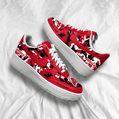 [SUPER SALE] NEW CUSTOMIZED NHL06 NJD NEW JERSEY DEVILS AF1 SHOES