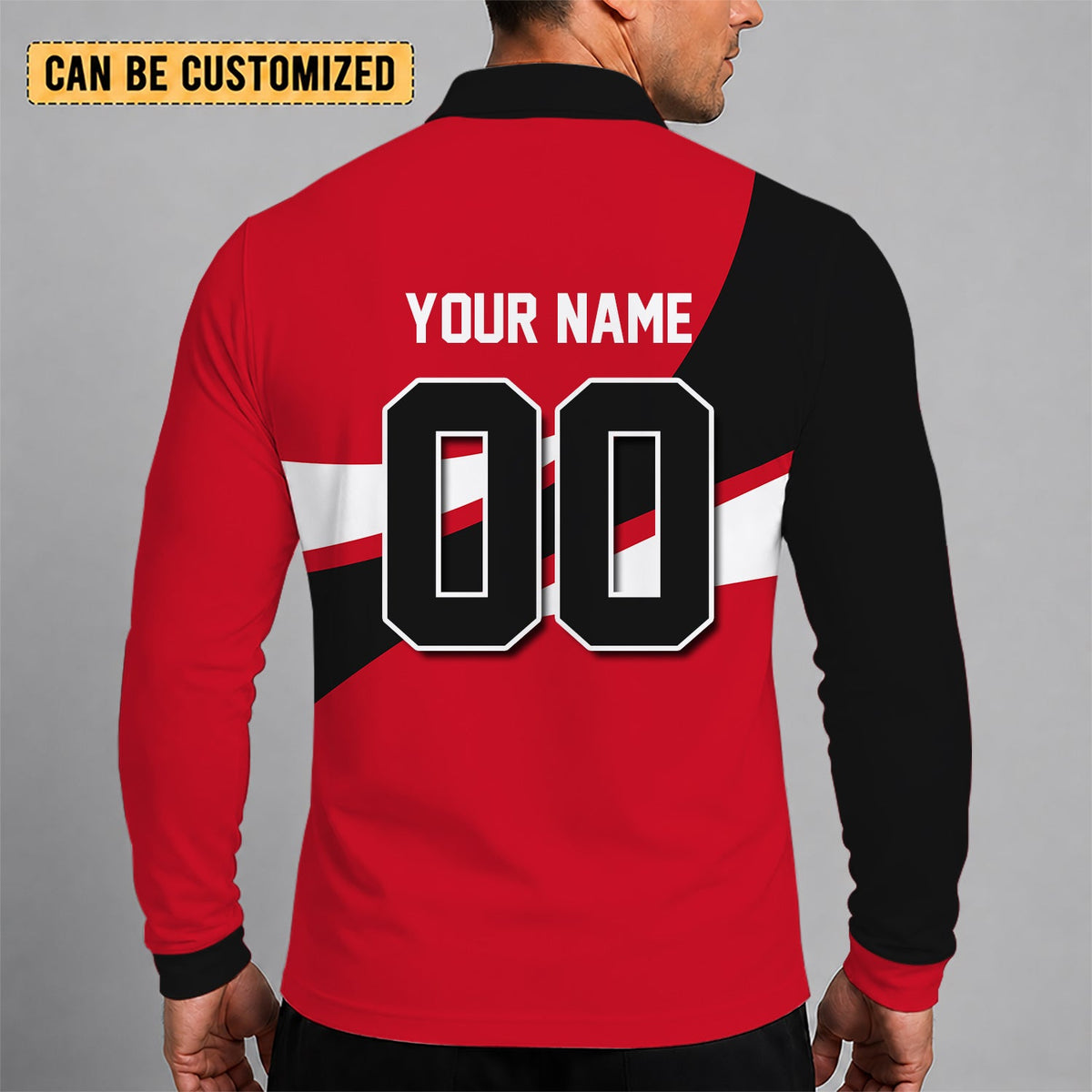 [SUPER SALE] NEW CUSTOMIZED NHL07 CLH CAROLINA HURRICANES MEN LONG SLEEVE POLO