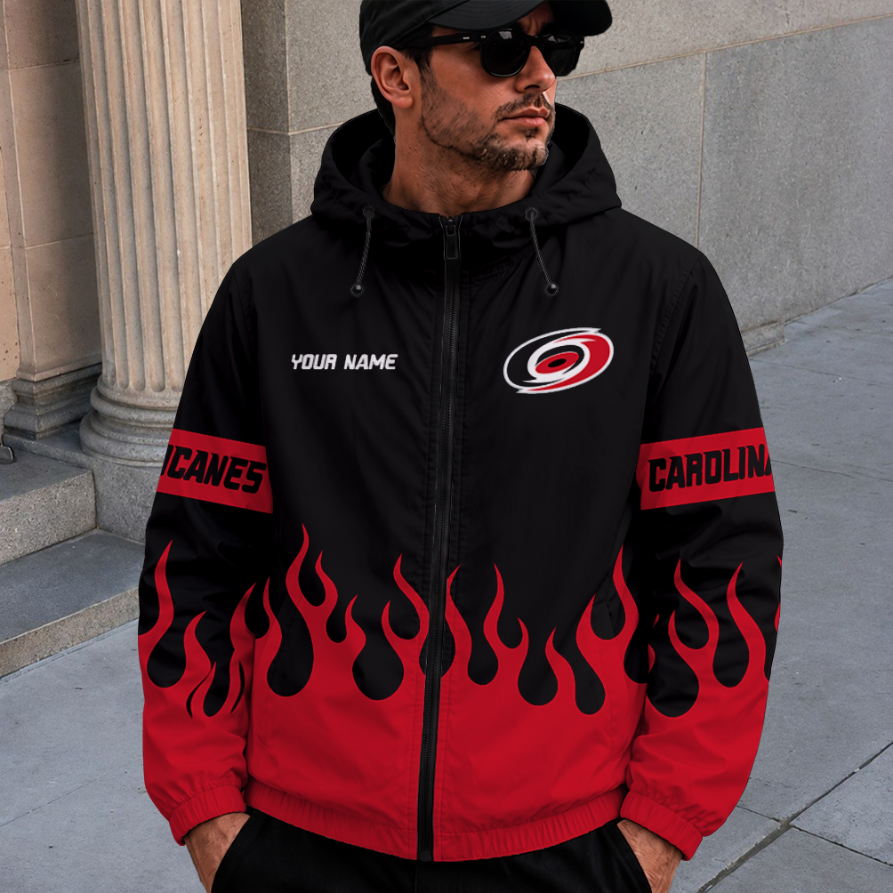 [SUPER SALE] NEW CUSTOMIZED NHL07 CLH CAROLINA HURRICANES WINDBREAKER JACKET