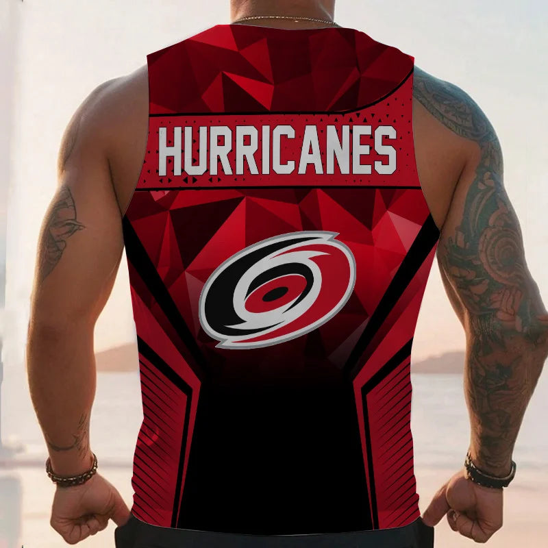 LIMITED EDITION - NEW CUSTOMIZED NHL07 CR HURRICANES UNISEX TANK TOP