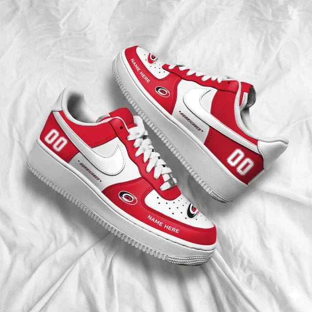 [SUPER SALE] NEW CUSTOMIZED NHL07 CLH CAROLINA HURRICANES AF1 SHOES