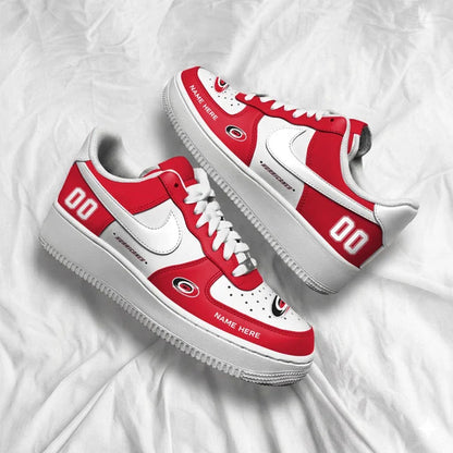 [SUPER SALE] NEW CUSTOMIZED NHL07 CLH CAROLINA HURRICANES AF1 SHOES
