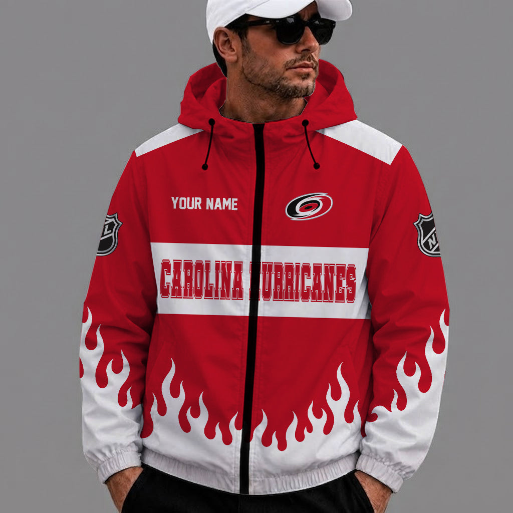 [SUPER SALE] NEW CUSTOMIZED NHL07 CLH CAROLINA HURRICANES WINDBREAKER JACKET