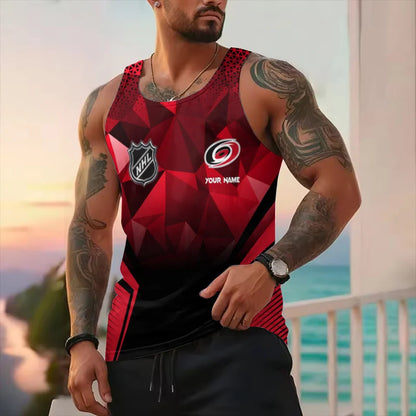 LIMITED EDITION - NEW CUSTOMIZED NHL07 CR HURRICANES UNISEX TANK TOP