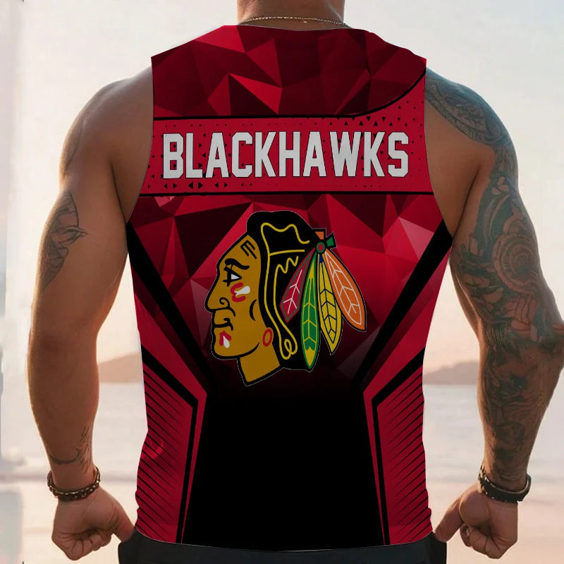 LIMITED EDITION - NEW CUSTOMIZED NHL08 CC BLACKHAWKS UNISEX TANK TOP