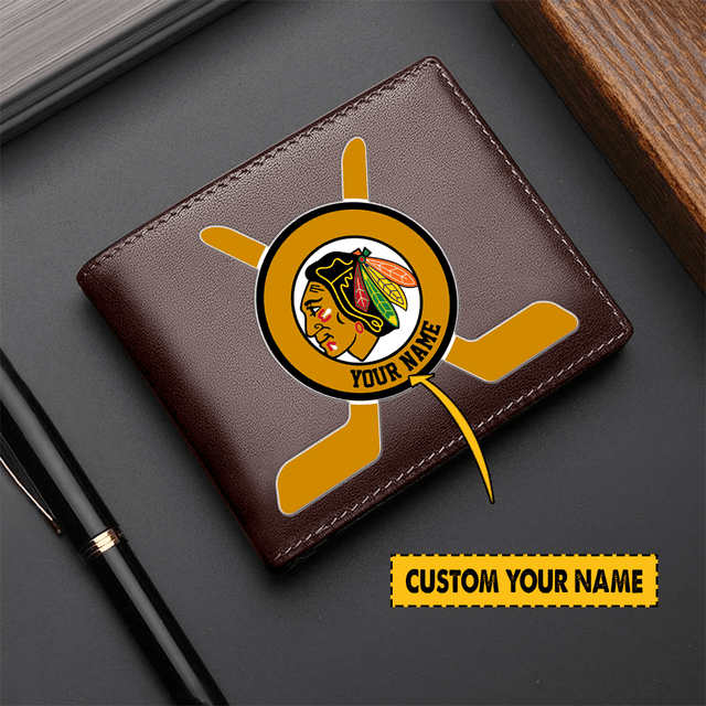 [SUPER SALE] NEW CUSTOMIZED NHL08 CBH CHICAGO BLACKHAWKS LEATHER WALLET