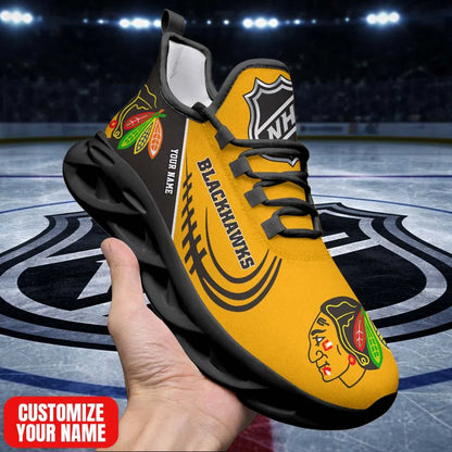 LIMITED EDITION - NEW CUSTOMIZED NHL08 CBH CC BLACKHAWKS PREMIUM CLUNKY SNEAKERS