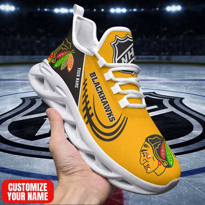 LIMITED EDITION - NEW CUSTOMIZED NHL08 CBH CC BLACKHAWKS PREMIUM CLUNKY SNEAKERS