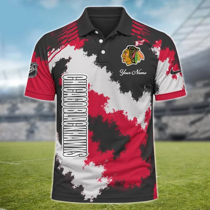 [SUPER SALE] NEW CUSTOMIZED NHL08 CBH CHICAGO BLACKHAWKS POLO SHIRT