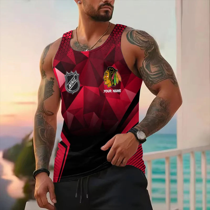 LIMITED EDITION - NEW CUSTOMIZED NHL08 CC BLACKHAWKS UNISEX TANK TOP