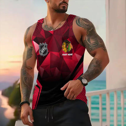 LIMITED EDITION - NEW CUSTOMIZED NHL08 CC BLACKHAWKS UNISEX TANK TOP