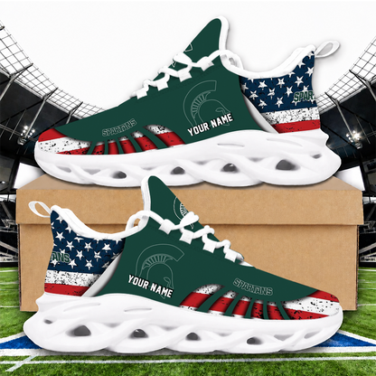 [FAN FAVORITE] NEW CUSTOMIZED NCAA MFF08 MSS MICHIGAN STATE SPARTANS UNISEX CLUNKY SNEAKERS
