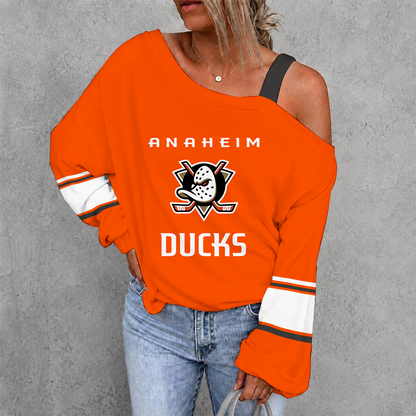 [SUPER SALE] NEW CUSTOMIZED NHL09 AHD ANAHEIM DUCKS DROP SHOULDER SWEATSHIRT