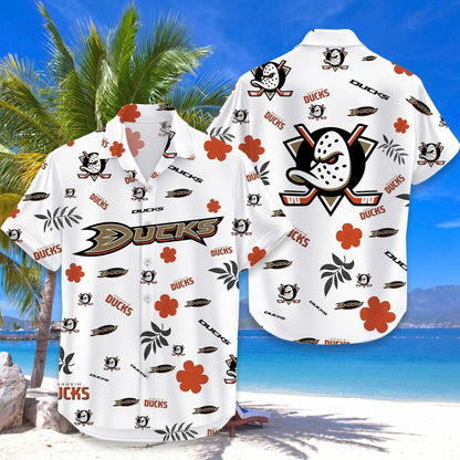 [SUPER SALE ]  NEW CUSTOMIZED NHL09 AHD ANAHEIM DUCKS UNISEX HAWAIIAN SHIRT