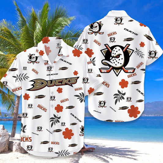 [SUPER SALE ]  NEW CUSTOMIZED NHL09 AHD ANAHEIM DUCKS UNISEX HAWAIIAN SHIRT
