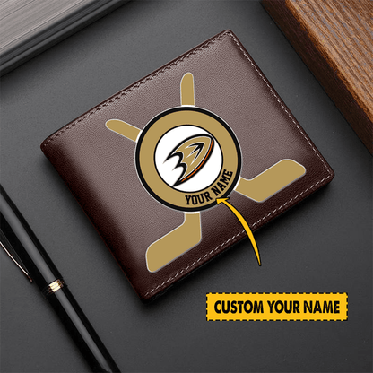 [SUPER SALE] NEW CUSTOMIZED NHL09 AHD ANAHEIM DUCKS LEATHER WALLET
