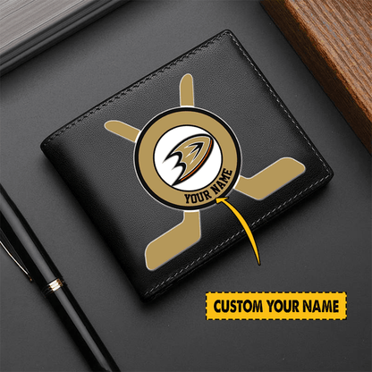 [SUPER SALE] NEW CUSTOMIZED NHL09 AHD ANAHEIM DUCKS LEATHER WALLET
