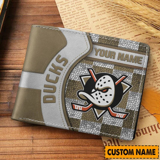 [SUPER SALE ] NEW CUSTOMIZED NHL09 AHD ANAHEIM DUCKS LEATHER WALLET