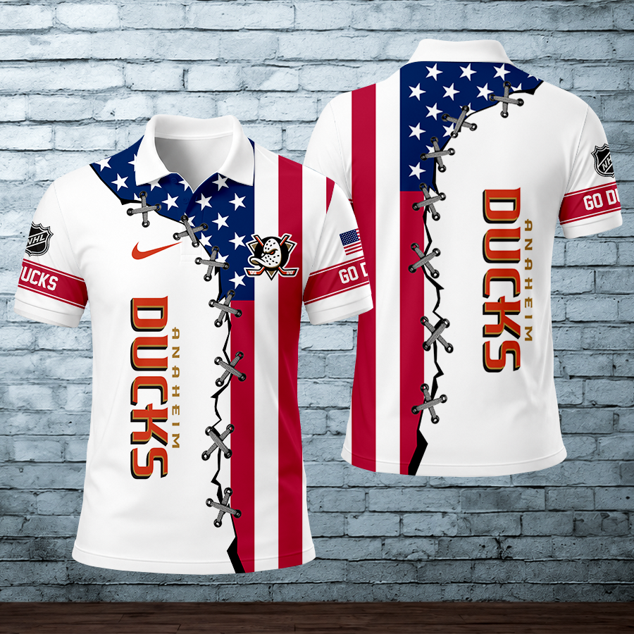 [SUPER SALE] NEW CUSTOMIZED NHL09 AHD ANAHEIM DUCKS POLO SHIRT