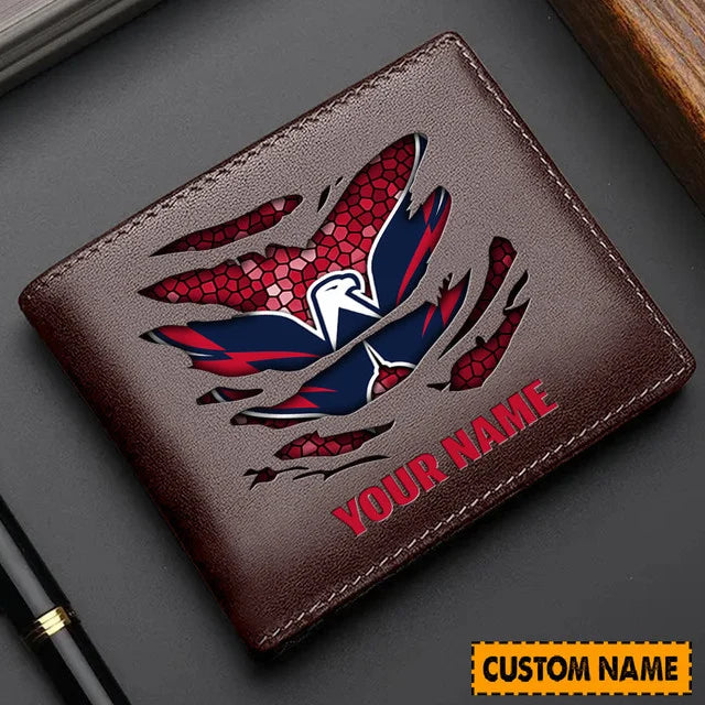 [SUPER SALE] NEW CUSTOMIZED NHL10 WCP WASHINGTON CAPITALS LEATHER WALLET