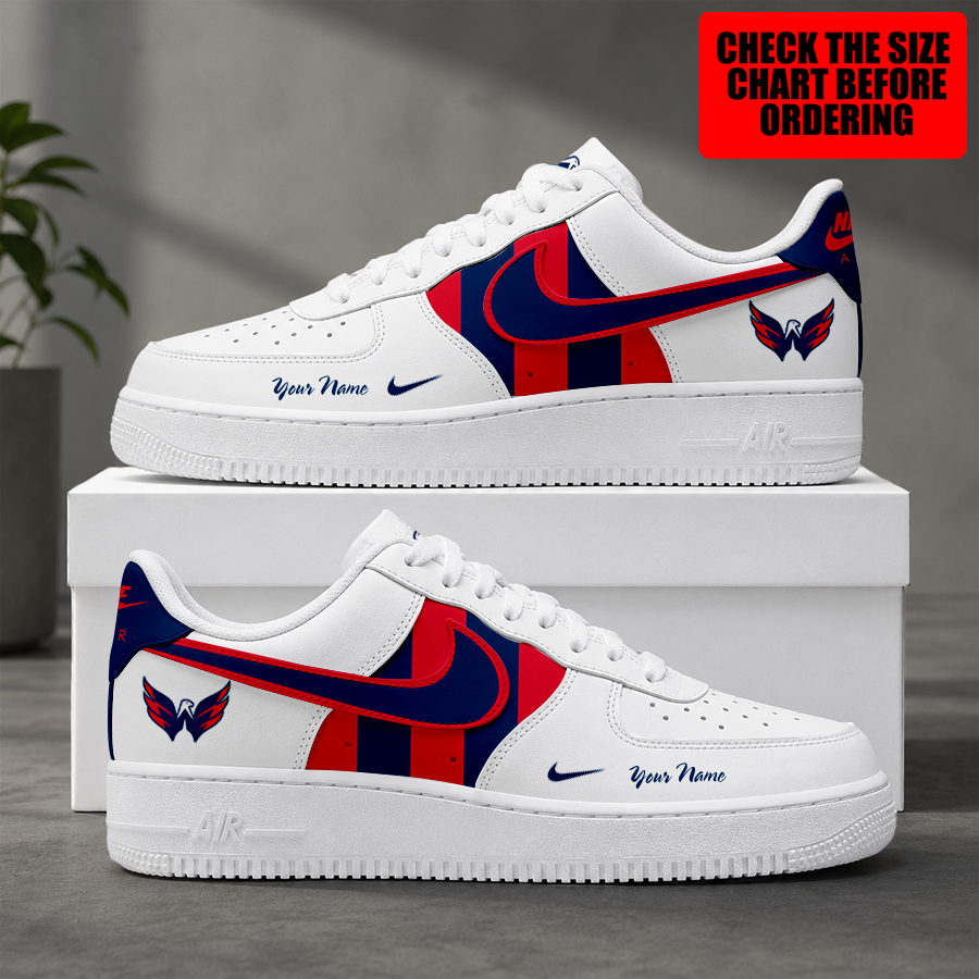 [SUPER SALE] NEW CUSTOMIZED NHL10 WCP WASHINGTON CAPITALS AF1 SHOES