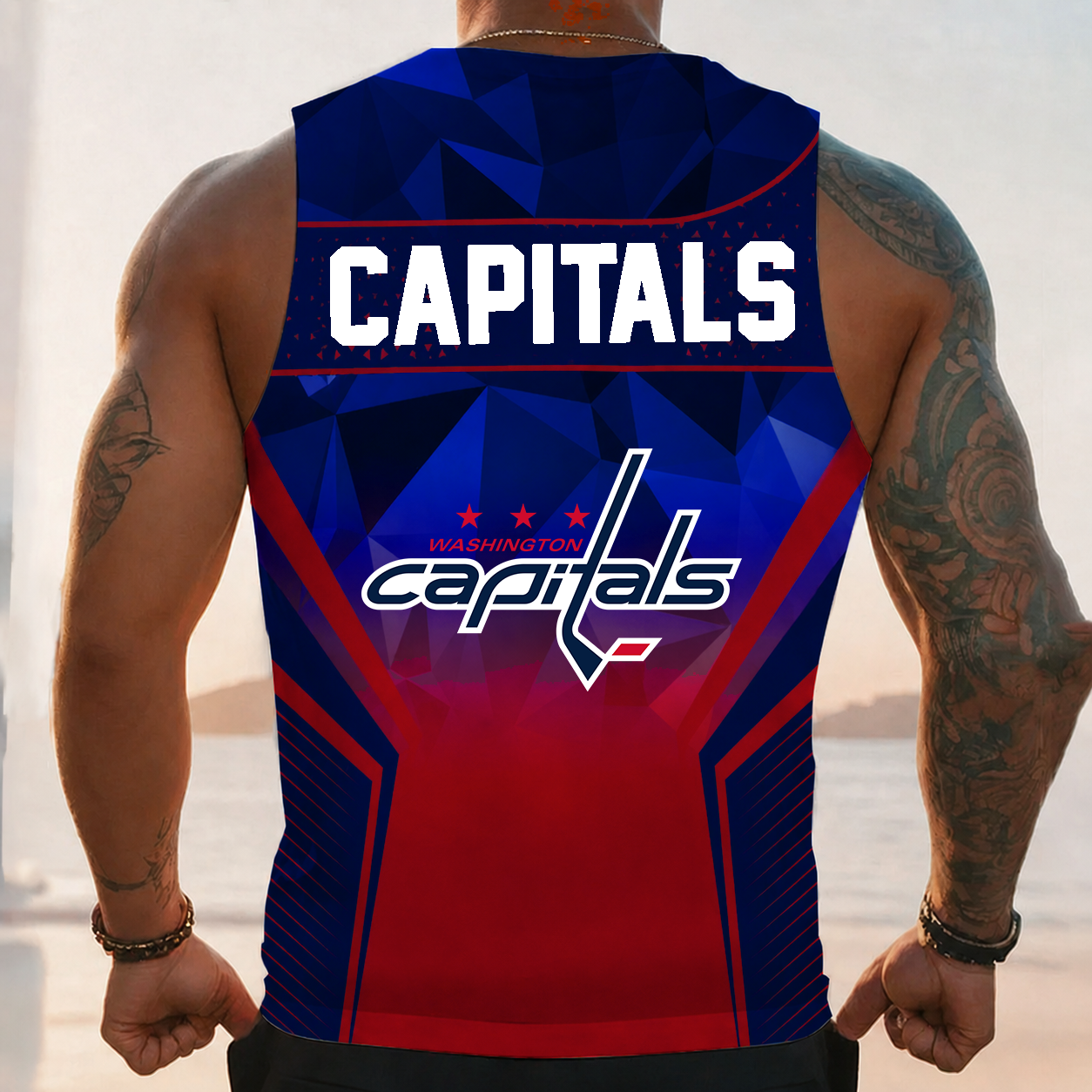 LIMITED EDITION - NEW CUSTOMIZED NHL10 WS CAPITALS UNISEX TANK TOP