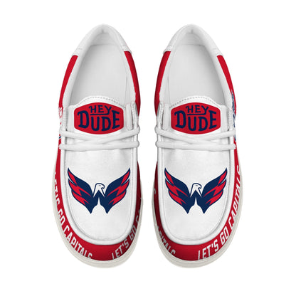 [SUPER SALE ] NEW CUSTOMIZED NHL10 WCP WASHINGTON CAPITALS LOAFER SHOES