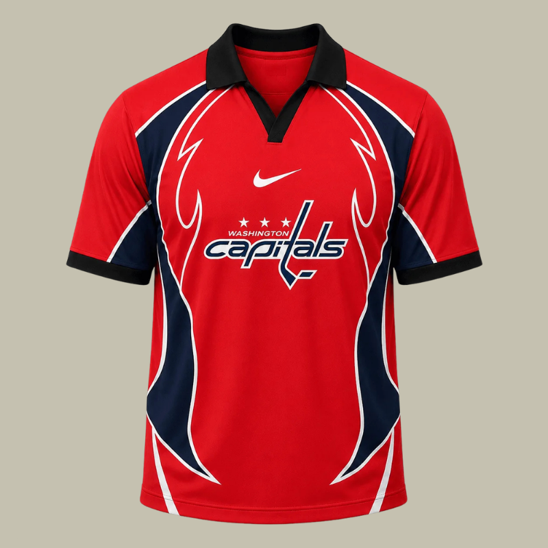 [SUPER SALE] NEW CUSTOMIZED NHL10 WCP WASHINGTON CAPITALS POLO SHIRT
