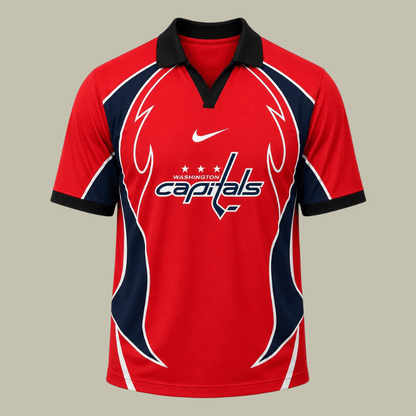 [SUPER SALE] NEW CUSTOMIZED NHL10 WCP WASHINGTON CAPITALS POLO SHIRT