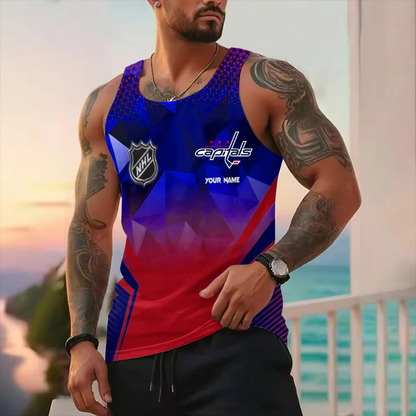 LIMITED EDITION - NEW CUSTOMIZED NHL10 WS CAPITALS UNISEX TANK TOP