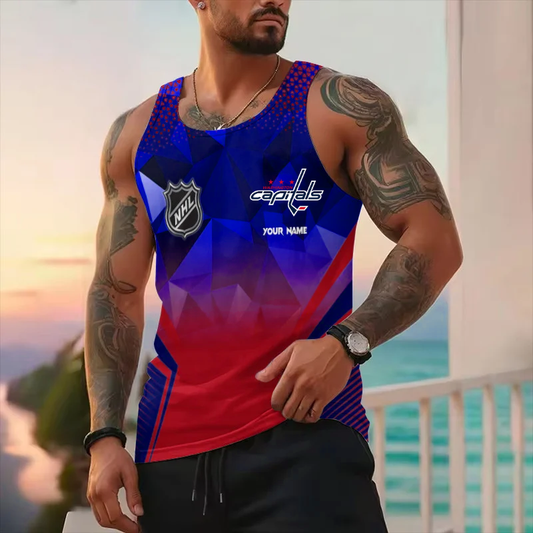 LIMITED EDITION - NEW CUSTOMIZED NHL10 WS CAPITALS UNISEX TANK TOP