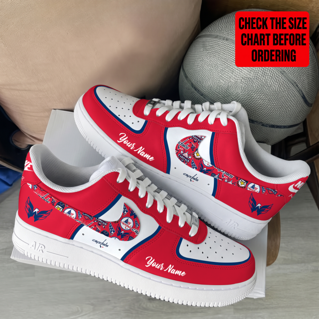 [SUPER SALE] NEW CUSTOMIZED NHL10 WCP WASHINGTON CAPITALS AF1 SHOES