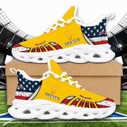 [FAN FAVORITE] NEW CUSTOMIZED NCAA MFF11 ASS ARIZONA STATE SUN DEVILS UNISEX CLUNKY SNEAKERS
