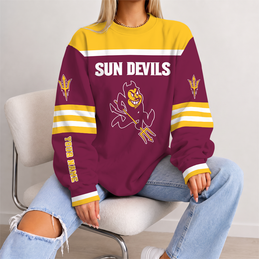 [FAN FAVORITE] NEW CUSTOMIZED NCAA MFF11 ASS ARIZONA STATE SUN DEVILS UNISEX SWEATSHIRT