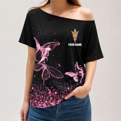 [FAN FAVORITE] NEW CUSTOMIZED NCAA MFF11 ASS ARIZONA STATE SUN DEVILS OFF-SHOULDER SHIRT