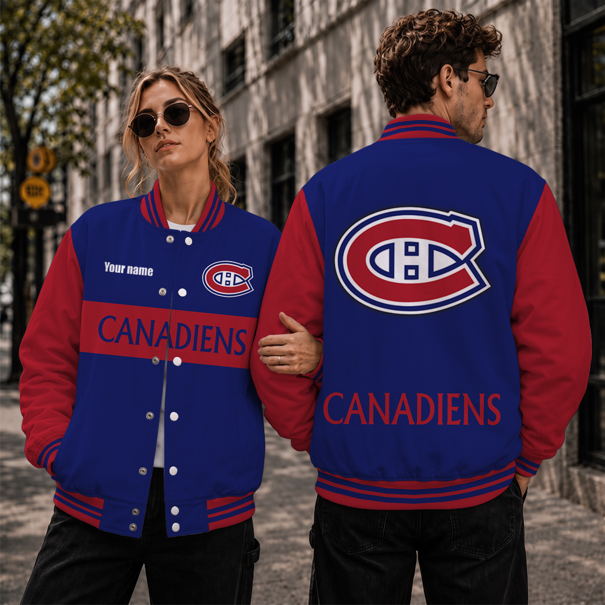 [SUPER SALE] NEW CUSTOMIZED NHL11 MCD MONTREAL CANADIENS SATIN VARSITY JACKET & BASEBALL JACKET
