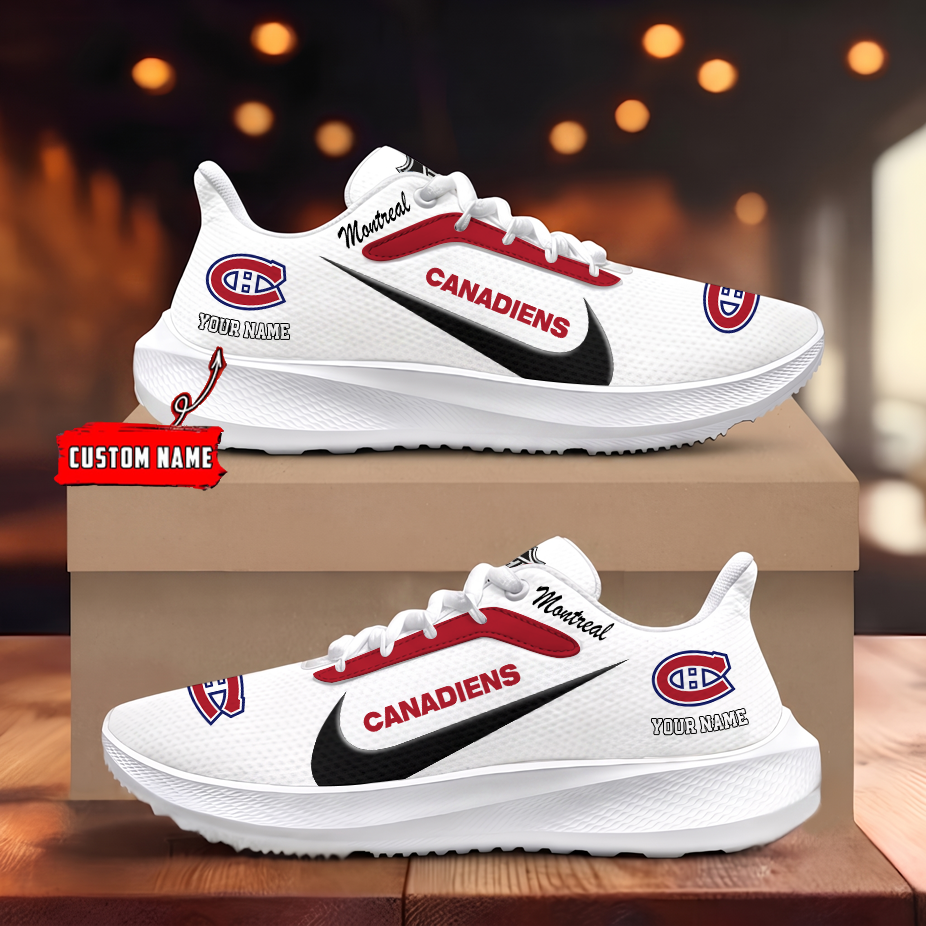 [SUPER SALE] NEW CUSTOMIZED NHL11 MCD MONTREAL CANADIENS ROAD RUNNING SHOES