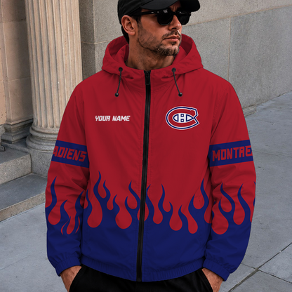 [SUPER SALE] NEW CUSTOMIZED NHL11 MCD MONTREAL CANADIENS WINDBREAKER JACKET