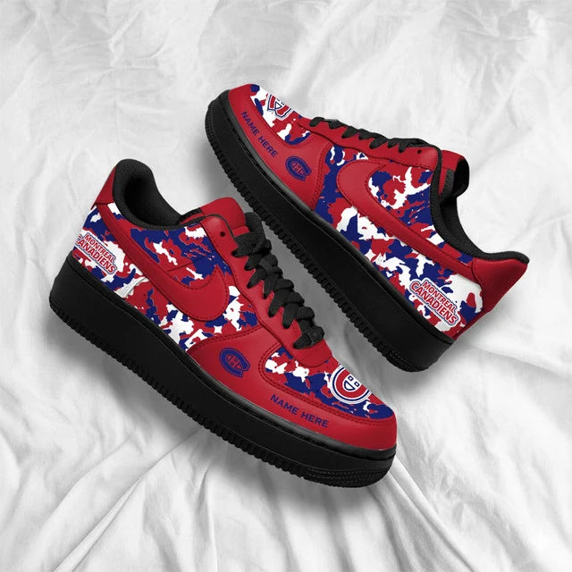 [SUPER SALE] NEW CUSTOMIZED NHL11 MCD MONTREAL CANADIENS AF1 SHOES