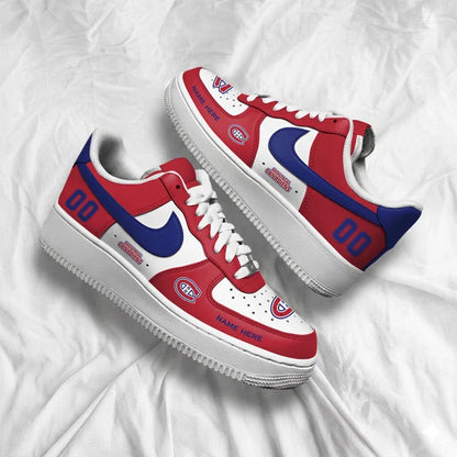 [SUPER SALE] NEW CUSTOMIZED NHL11 MCD MONTREAL CANADIENS AF1 SHOES