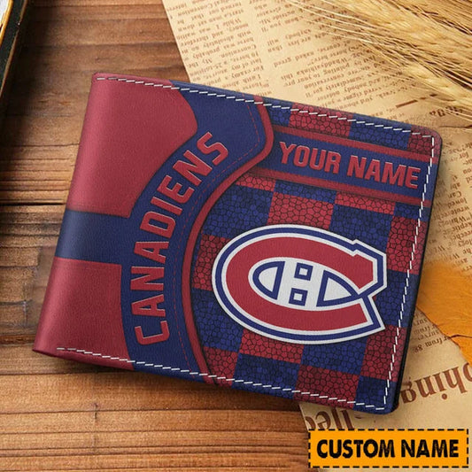 [SUPER SALE ] NEW CUSTOMIZED NHL11 MCD MONTREAL CANADIENS LEATHER WALLET