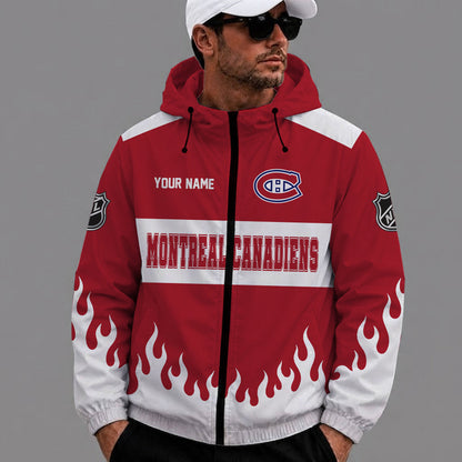 [SUPER SALE] NEW CUSTOMIZED NHL11 MCD MONTREAL CANADIENS WINDBREAKER JACKET