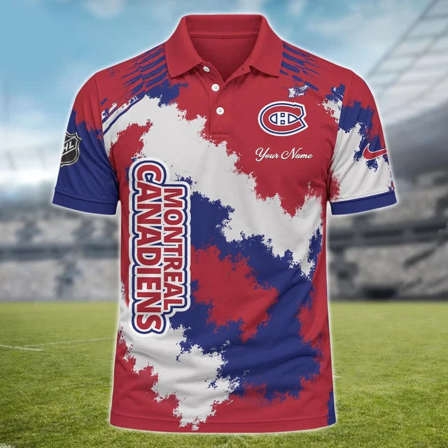 [SUPER SALE] NEW CUSTOMIZED NHL11 MCD MONTREAL CANADIENS POLO SHIRT