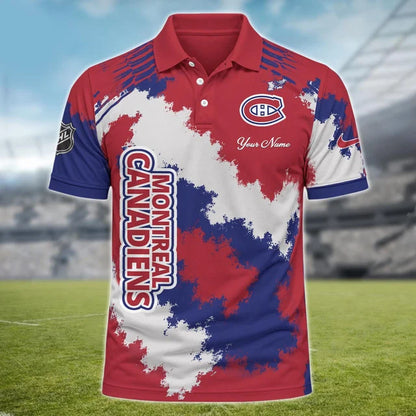 [SUPER SALE] NEW CUSTOMIZED NHL11 MCD MONTREAL CANADIENS POLO SHIRT